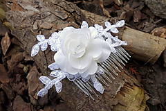 snehobiely svadobný hrebienok - biely kvet - /21€/