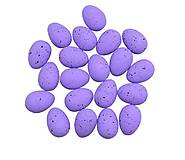 Polotovary - Polystyrénové dekoračné vajíčka 4 x 3 cm, 5 ks (fialové) - 11585982_