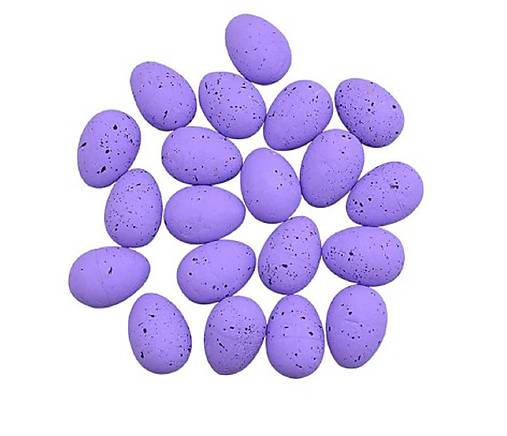 Polystyrénové dekoračné vajíčka 4 x 3 cm, 5 ks (fialové)