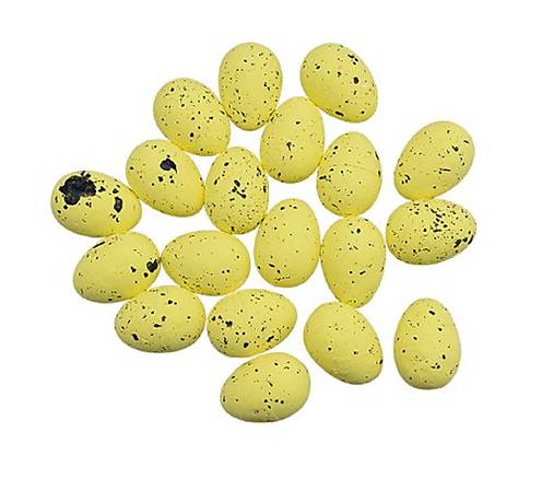 Polystyrénové dekoračné vajíčka 4 x 3 cm, 5 ks (žlté)