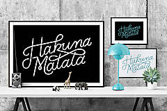 Grafika - Typografický plagát Hakuna Matata (A3 - Čierna) - 11585099_