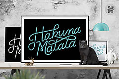 Grafika - Typografický plagát Hakuna Matata (A3 - Čierna) - 11585109_