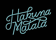 Grafika - Typografický plagát Hakuna Matata (A3 - Čierna) - 11585132_