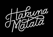 Grafika - Typografický plagát Hakuna Matata (A3 - Čierna) - 11585133_