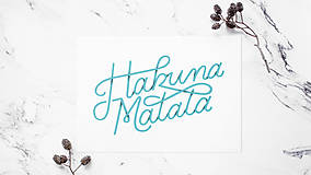 Grafika - Typografický plagát Hakuna Matata (A3 - Čierna) - 11585602_