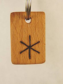 Kľúčenky - Suvenír - drevený prívesok na kľúče Čičmany 010 - 11587187_