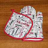 Úžitkový textil - chňapka rukavice + malá chňapka v soupravě - 11589251_