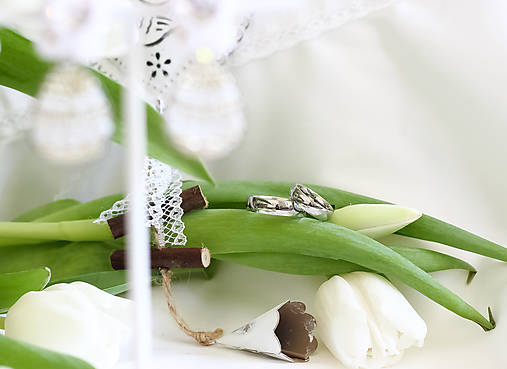 Svadobné šujtášové náušnice so Swarovski kryštálmi Valentína (Biela)