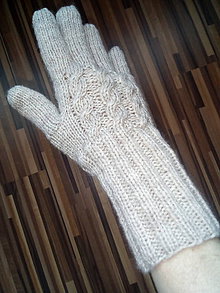Rukavice - Ručne pletené rukavice - 11588794_