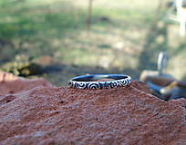 Prstene - Strieborny prsteň Ag925 Stohovateľné (Kvietkovaná) - 11589122_