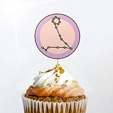 Dekorácie - Zápich na cupcake - súhvezdia (Ryby) - 11587920_