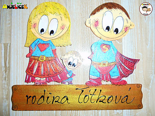 Tabuľky - Menovka - super rodinka - 11594876_