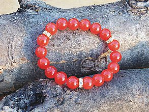 Náramky - Náramok Jadeit červený ochranný - prírodný kameň - 11597353_