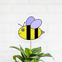 Dekorácie - Zápichy do kvetináča pre detičky príroda/počasie (včielka) - 11596129_