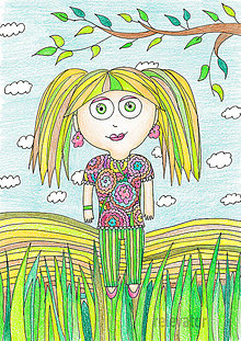 Kresby - Výpredaj - detská ilustrácia decko (hurá do prírody) - 11596252_