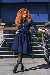 Šaty - Košilové šaty SARA, indigo modrá - 11601223_
