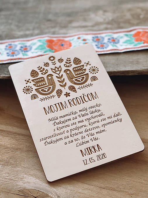 Tabuľky - Poďakovanie rodičom 43 folk - 11598935_