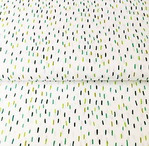 zelené čiarky, 100 % bavlna Francúzsko, šírka 140 cm