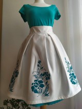 Sukne - Ručne maľovaná sukňa - 11601297_
