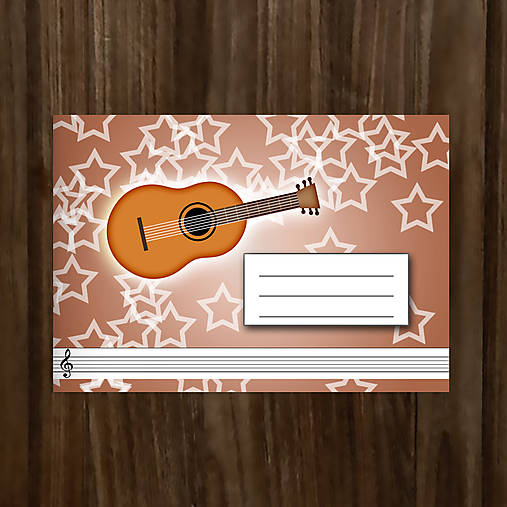 Papiernictvo - Notový zošit na hudobnú výchovu hviezdičky (gitara) - 11600048_