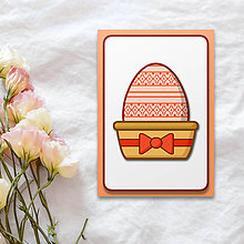 Papiernictvo - Veľkonočné vajíčko v košíčku (dekorované) - 11604827_