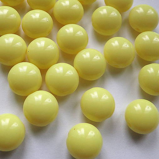 Korálky COLOR plast "lentilky" 12mm (žltá-1ks)