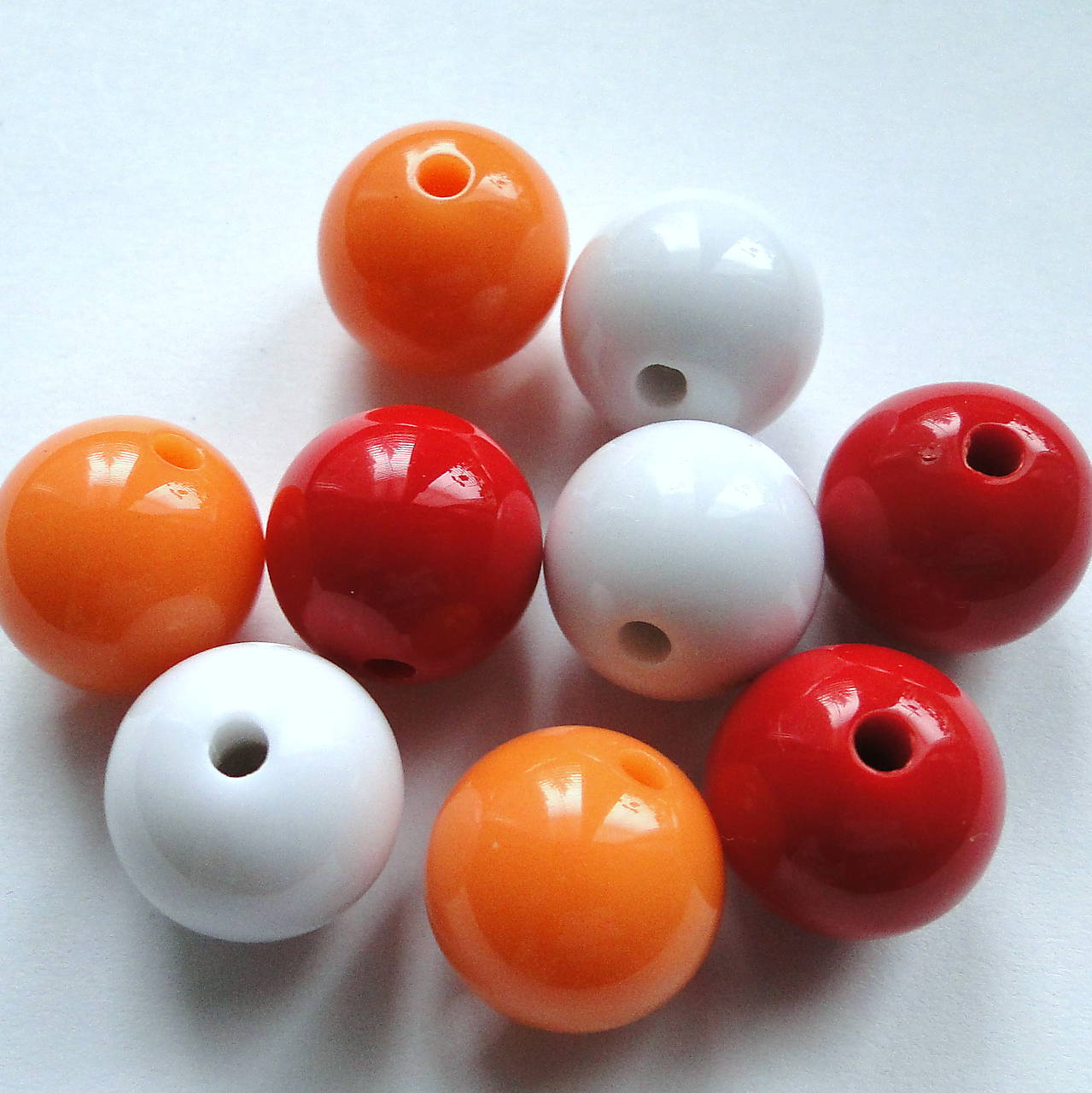 Korálky COLOR plast 16mm-1ks