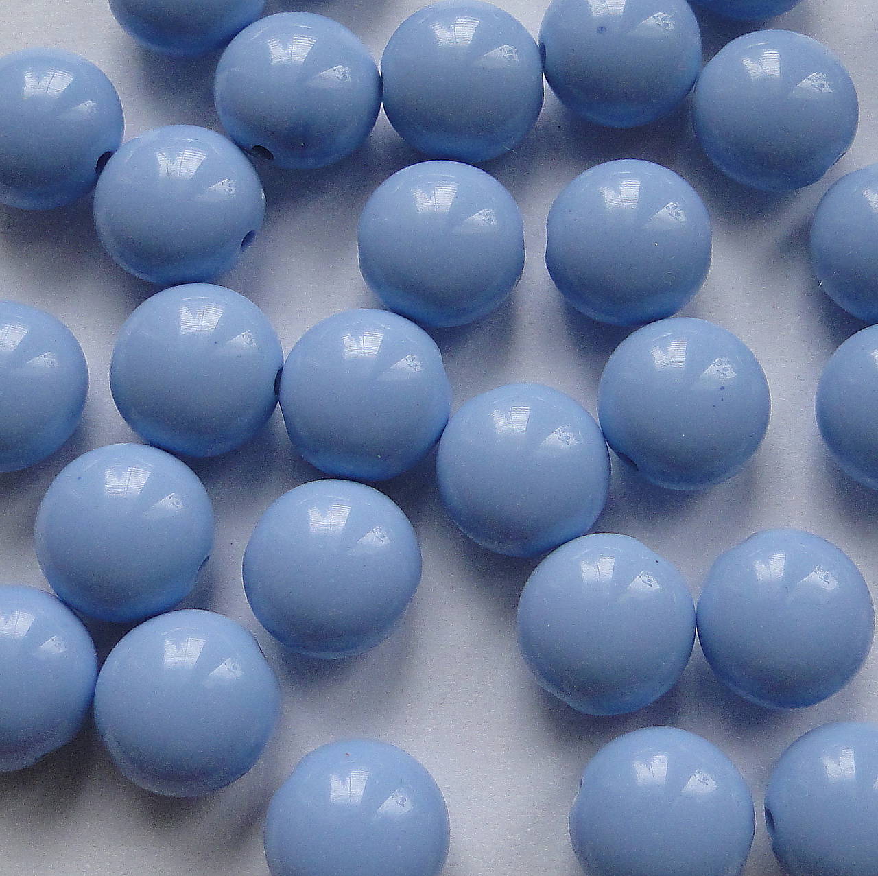 Korálky COLOR plast "lentilky" 12mm (modrá-1ks)