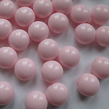 Korálky - Korálky COLOR plast "lentilky" 12mm (sv.ružová-1ks) - 11612489_