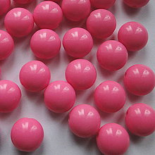 Korálky - Korálky COLOR plast "lentilky" 12mm (ružová ostrá-1ks) - 11612491_