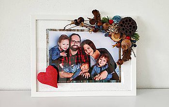 Dekorácie - 3D rám s fotkou "Rodina je miesto, kde život začína a láska nikdy nekončí." I. - 11612773_