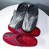 Ponožky, pančuchy, obuv - Pánske plstené papuče (vnútorná dĺžka 29 cm) - 11611637_