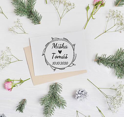 Materiál ručne robený - Svadobná pečiatka 133 - 11613856_