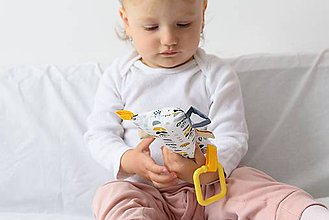 Hračky - Montessori úchopový polštářek - púpava - 11613150_
