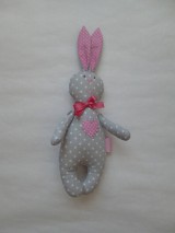 Hračky - Zajac - hračka (Ružová) - 11613468_