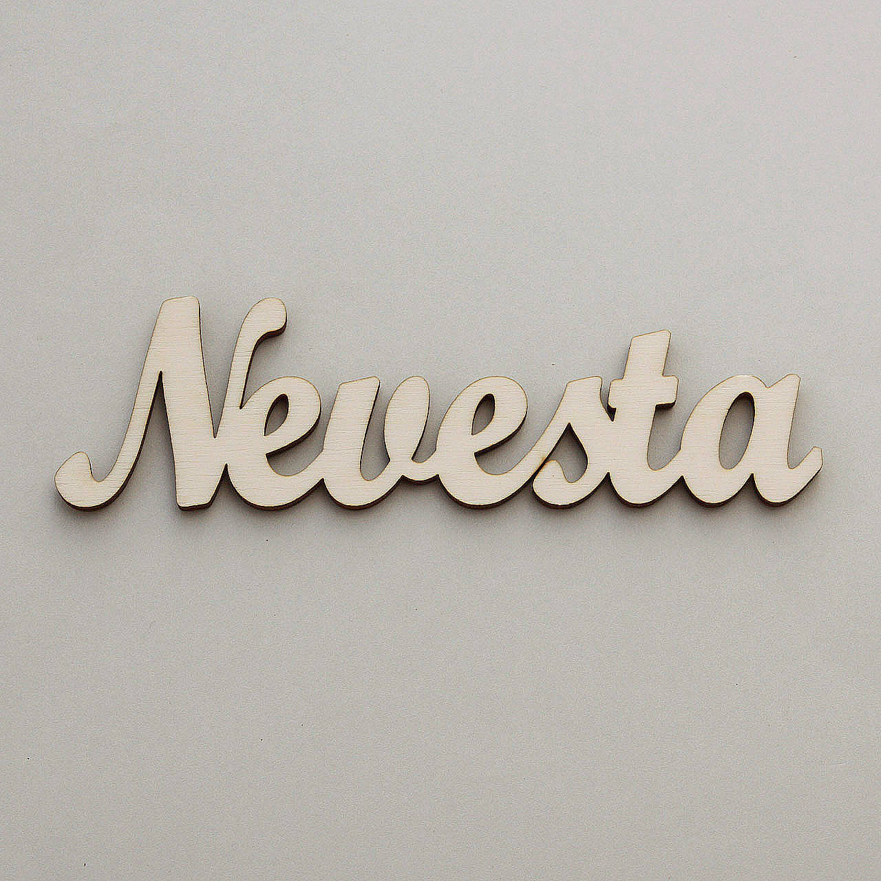 Drevený nápis "Nevesta" - 17 cm, typ C väčší