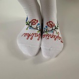 Ponožky, pančuchy, obuv - Maľované ponožky pre babku s nápisom: - 11614346_