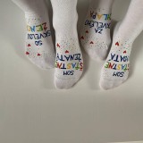 Ponožky, pančuchy, obuv - Maľované ponožky pre novomanželov alebo k výročiu svadby "CRAZY" - 11614398_