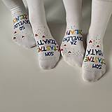 Ponožky, pančuchy, obuv - Maľované ponožky pre novomanželov alebo k výročiu svadby "CRAZY" - 11614400_