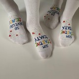 Ponožky, pančuchy, obuv - Maľované ponožky pre novomanželov alebo k výročiu svadby "CRAZY" - 11614401_