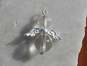 Náhrdelníky - Angels in silver-krištáľ,ruženín,ametyst (anjelik- krištáľ) - 11618309_