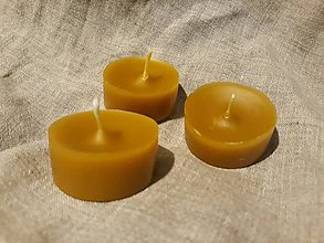 Sviečky - Čajová sviečka z včelieho vosku - 11618140_