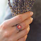 Prstene - Drevený prsteň Kvety Dália - 11618036_