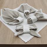 Úžitkový textil - LUCIEN - ľanové servítky prírodné 40x40 - 11618533_