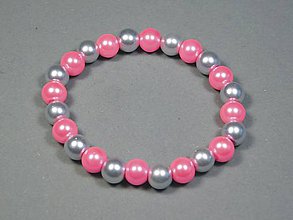 Náramky - Náramok zo sklenených korálikov perlová - 11615600_