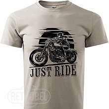 Pánske oblečenie - Pánske retro tričko Just Ride - 11619948_