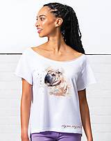 Topy, tričká, tielka - Tričko z organickej bavlny - aký pán, taký pes 2 - 11619525_