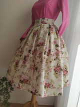 Sukne - Kvetovaná retro sukňa - 11619998_