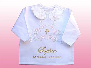 Detské oblečenie - Košieľka na krst - 11624901_
