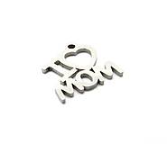 Komponenty - Prívesok - I Love Mom /M8123/ - nerez.oceľ 304 - 11623310_